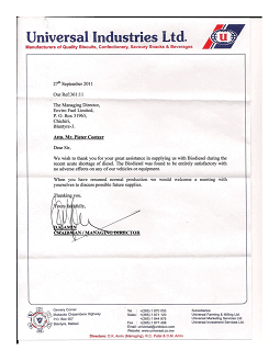Universal Industries Ltd referral letter 